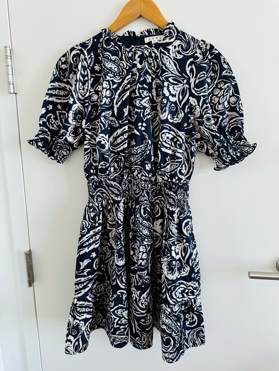 THML Dresses & Skirts - THML wear once - Navy and White Paisley Mini Dress